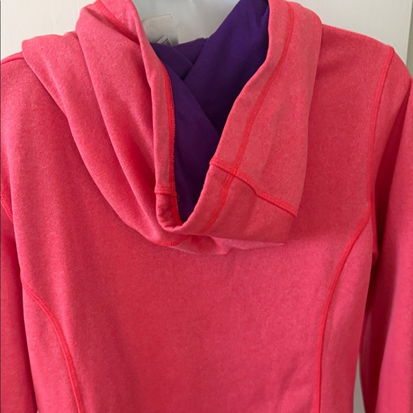 The North Face Womens Hooded Pullover Sweatshirt Size L Neon Pink - Picture 7 of 15